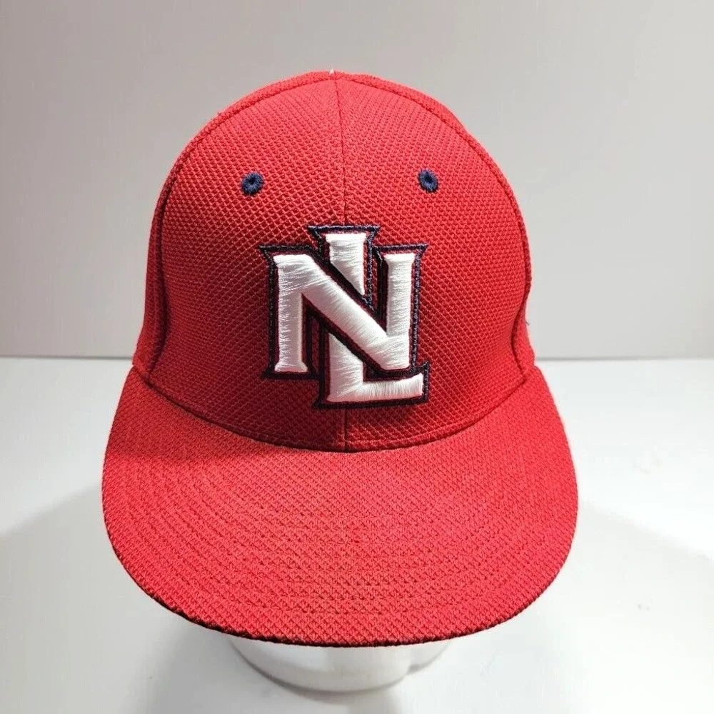 Adidas National League Baseball Cap Hat Adult Embroidered Logo Fitted S/M Red